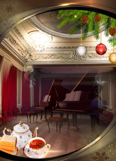 Экскурсия в особняк Шрёдера + фортепианный концерт "Винтаж на два рояля" с фуршетом за столиками