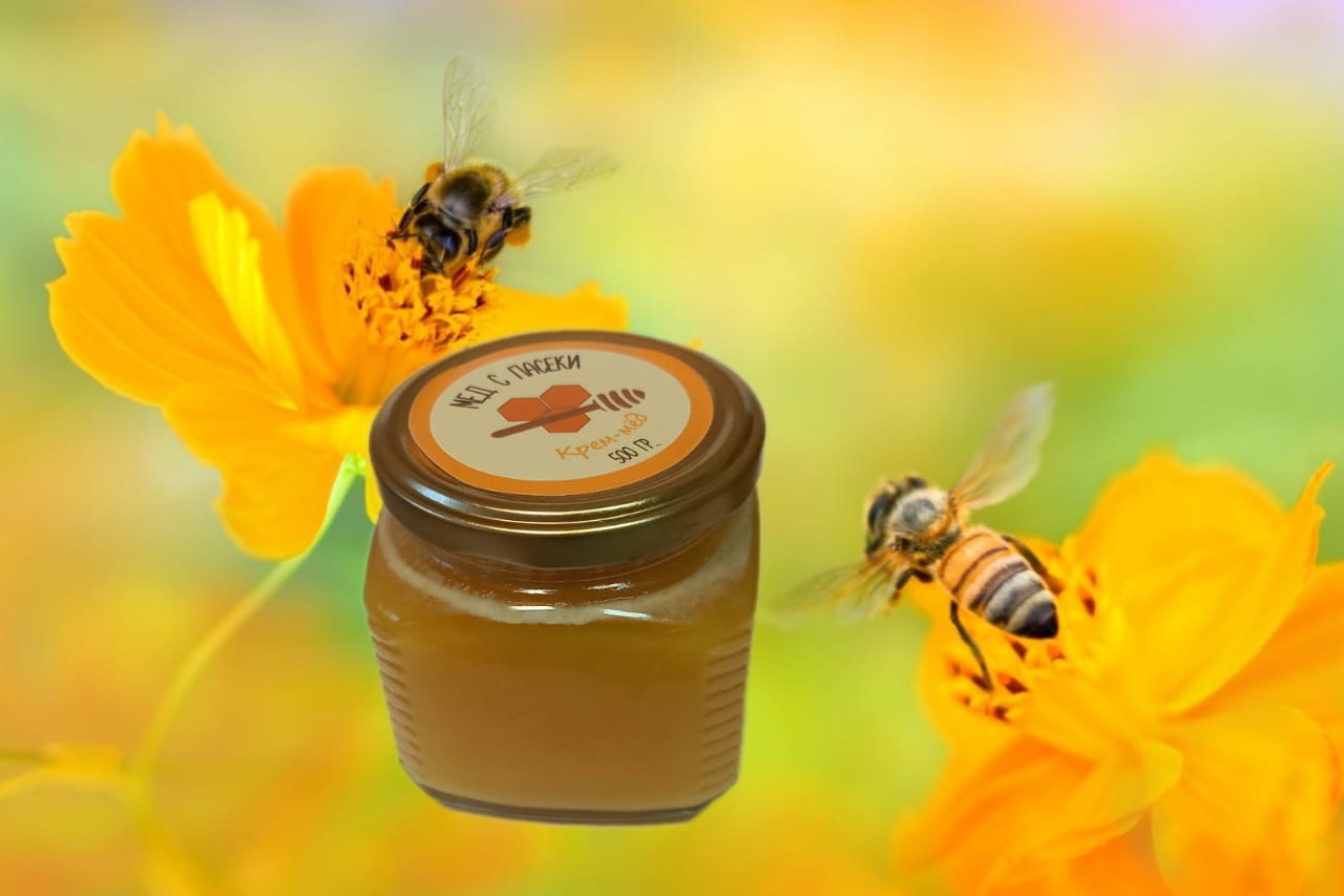 Натуральный крем-мёд 500 г (стекло)